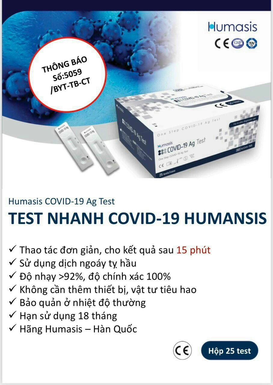 Humasis COVID-19 Ag Test - Đồ Bảo Hộ Y Tế An Phú - Công Ty TNHH SX Bao Bì An Phú